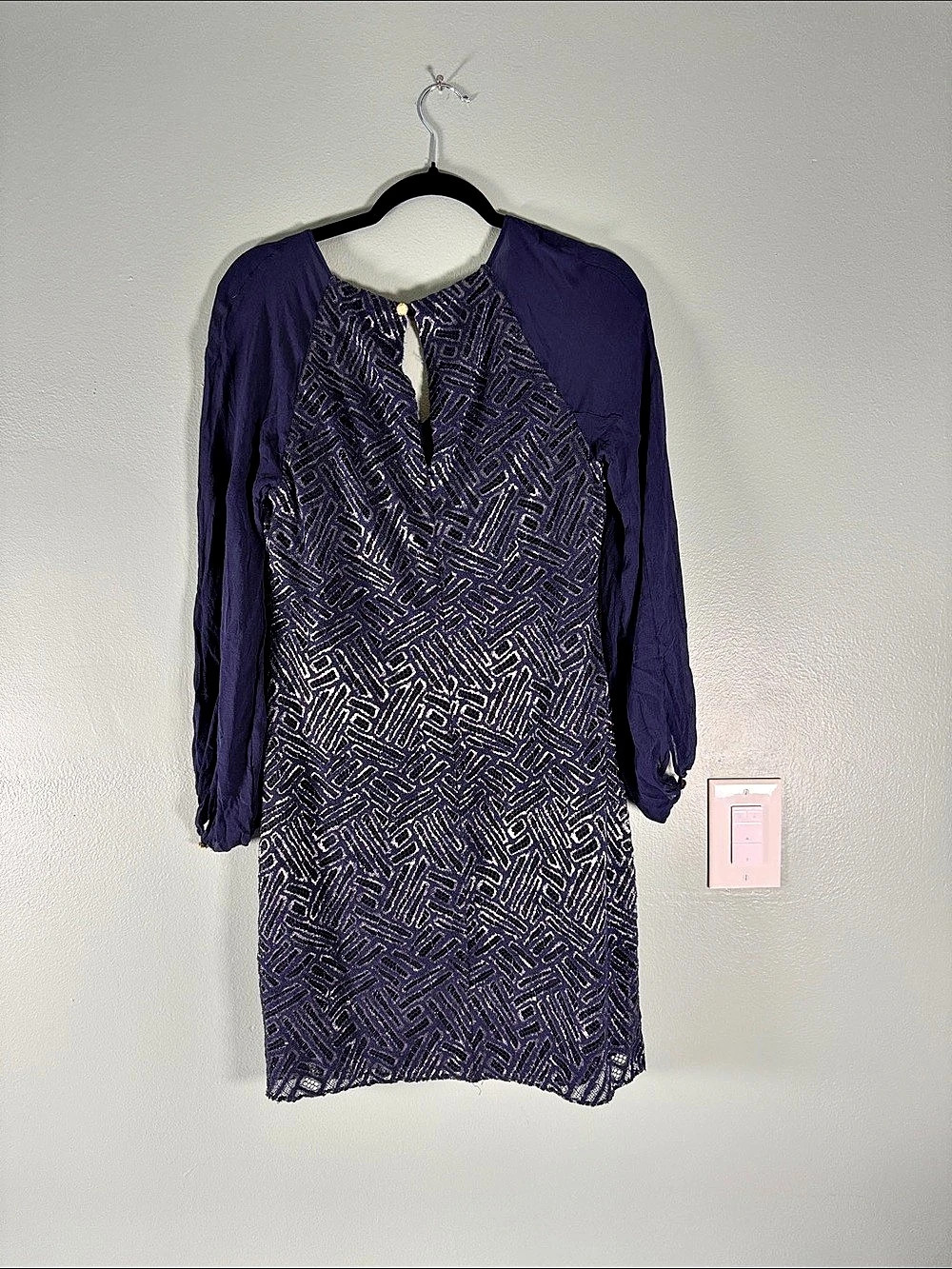 Lilly Pulitzer Felicity Dress Geometric Mini Navy Size 6